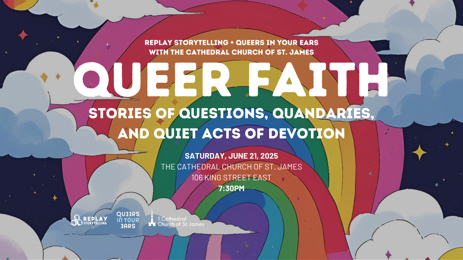 A poster for Fast Forward a storytelling show featuring two-minute short stories.