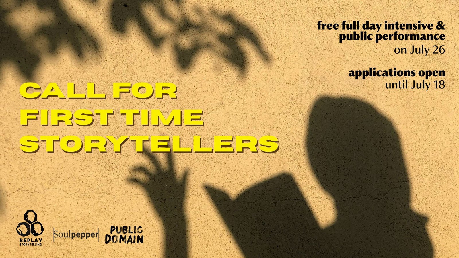 A poster for Fast Forward a storytelling show featuring two-minute short stories.