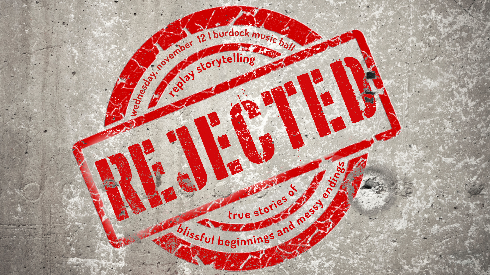 A poster for the show Rejected